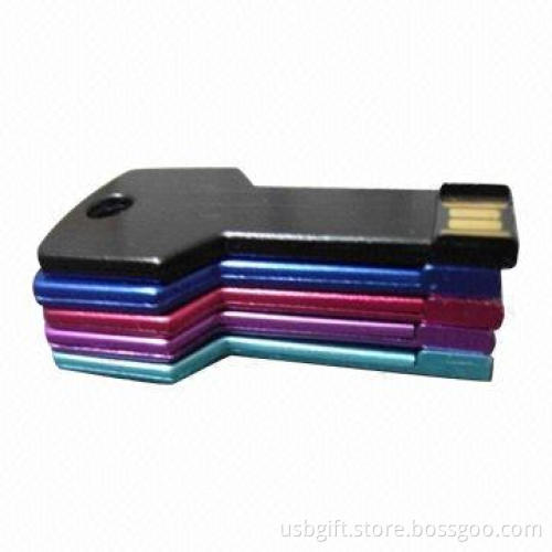 4GB Customized Logos Key-shaped USB Disks/Flash Drives, OEM and ODM Orders Welcomed